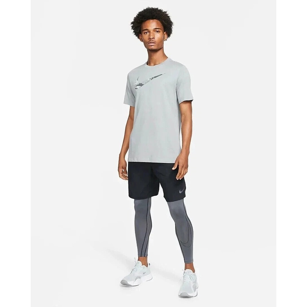 Nike Men's‎ Pro Full Length Grey Dri-FIT Training Tights DD1913-068 Small NEW - Picture 3 of 3